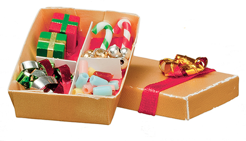 Box of Christmas Decorations